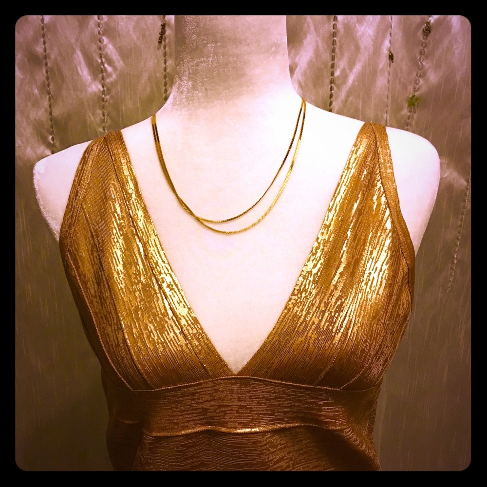 ✨Beautiful Golden Venus Spandex party dress